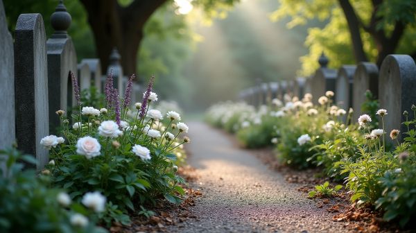 Réaliser un jardin de mémoire avec des plantes pour cimetière